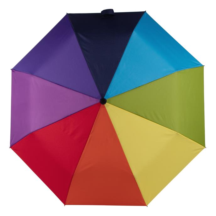 totes® UV  Supermini Multi Gore Rainbow Print Umbrella (3 Section) Extra Image 2